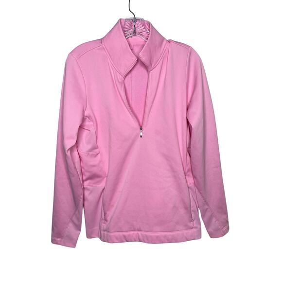 Nike Golf Therma-Fit Tour Performance Quarter Zip Pullover Pink Fleece Women’s L - Picture 1 of 8
